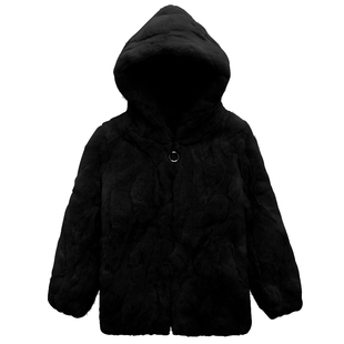 2026新款儿童真皮草獭兔拼接毛外套拉链外套皮毛一体毛毛保暖厚实