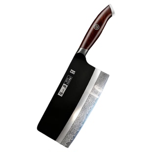 张小泉闲云大马士革钢菜刀家用厨房锋利切菜切肉刀具高颜值礼盒装