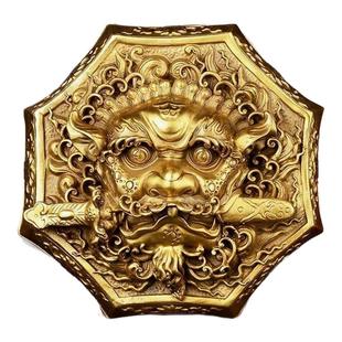 狮咬剑纯铜牌八卦镜大门对门窗口狮子睚眦瑞兽挂件虎头牌吞口兽头