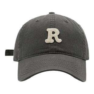 Zien 加大头围R棒球帽男女学生情侣弯檐运动帽子韩版百搭鸭舌帽