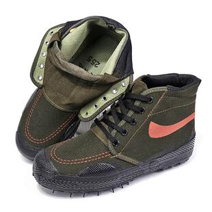 春季户外登山鞋高帮耐磨防水爬山胶鞋工人干活穿帆布女鞋子男鞋子