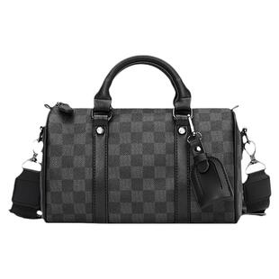 Cnoles Katbee男士枕头包时尚牛皮单肩包斜挎包通勤商务手提包