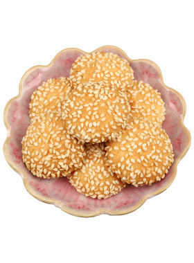 香酥脆甜芝麻金钱小圆饼
