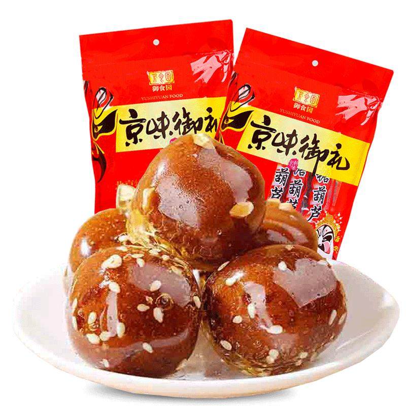 正品御食园冰糖葫芦老北京特产多口味山楂球蜜饯小吃办公休闲零食