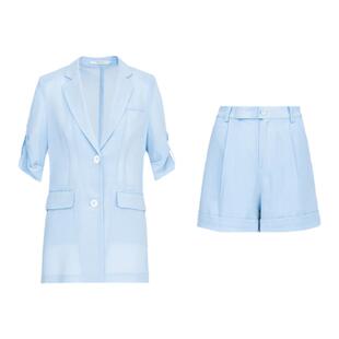 ON＆ON/安乃安2026春季新款时尚韩版简约清爽纯色西装短裤套装女