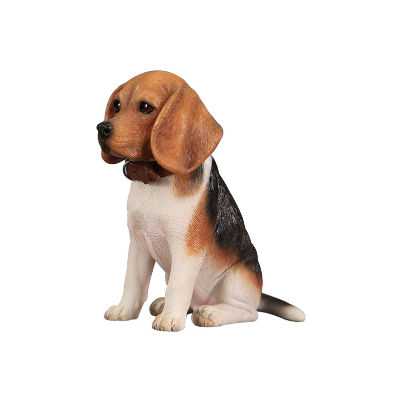 仿真比格犬动物模型潮玩摆件