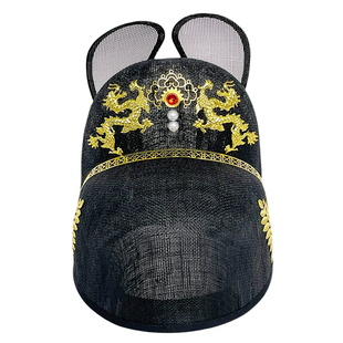 麻纱缠花乌纱翼善冠秋冬轻薄透气明制汉服首服飞鱼服配帽新郎帽子