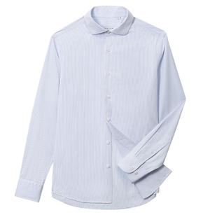 【高支鲁泰DP免烫】CULTUM商务通勤7cm小温莎领纯棉条纹衬衫男