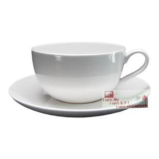 简约素白卡布奇诺咖啡杯 大号咖啡拉花练习杯 大口卡布 拿铁杯