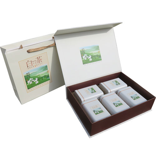 安吉特产白茶礼盒 茶叶包装盒 黄金芽礼品盒250克半斤装内5罐