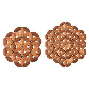 楠竹砂锅垫隔热垫防烫餐垫耐高温盘碗垫家用竹制垫餐桌桌面边缘