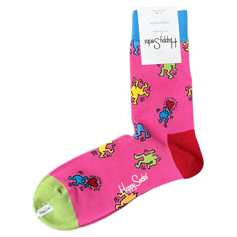 happysocks袜子男士中筒袜四季纯棉卡通动物潮袜百搭大码无骨袜子