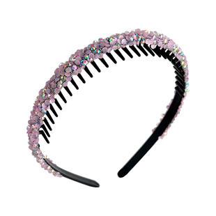 儿童气质水钻优雅带齿发箍小女孩碎发精致压头箍宝宝防滑不伤发卡