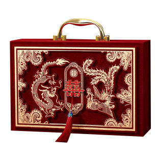 彩礼钱盒子礼金箱订婚彩礼盒结婚聘礼提亲聘金10万现金高档礼金盒