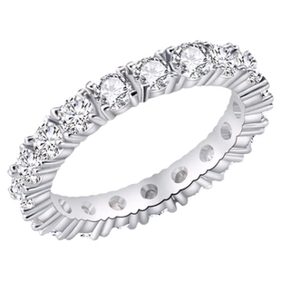 Young欧美同款时尚单排满钻戒指 女个性圆指环wish亚马逊热卖饰品