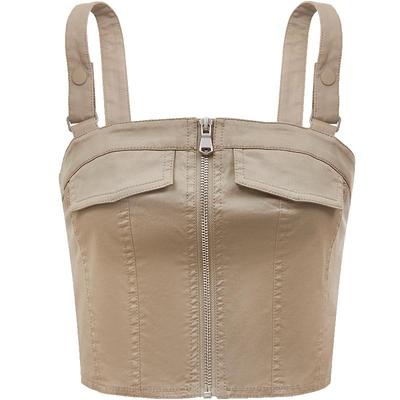 【ONLY奥莱】夏季时尚百搭修身显瘦短款吊带马甲女