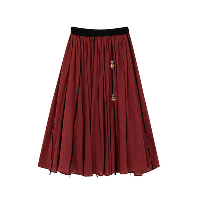 一城画一夏季文艺范全棉半裙