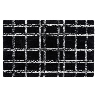 小香风浴室地垫黑白简约卫生间脚垫厕所门口防滑垫洗手台地毯卫浴