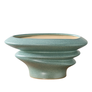 简约中式造景盆陶瓷大口径个性异形盆家用透气桌面盆景创意花盆