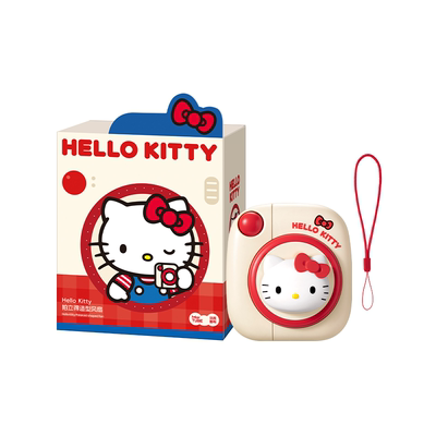 马克图布HelloKitty风扇可爱挂脖小风扇手持儿童女孩生日礼物女毕业季随身便携小型办公室桌面学生usb电风扇