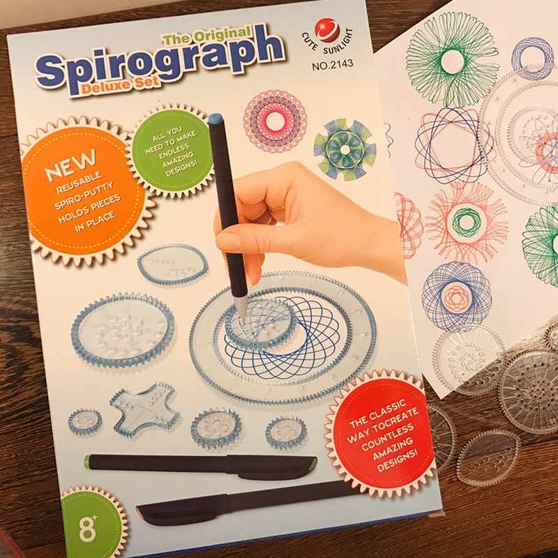 童年回忆好玩万花尺百变画图工具套装儿童益智动手美术玩具男女孩