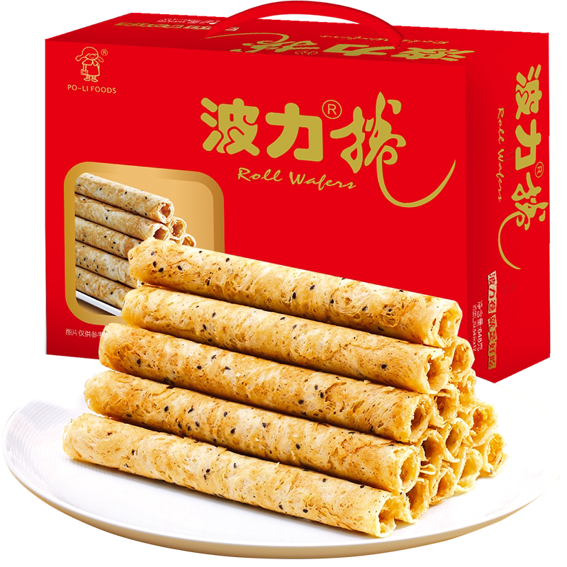 波力鸡蛋卷饼干零食节庆装盒特产喜卷礼盒食品网红小吃休闲