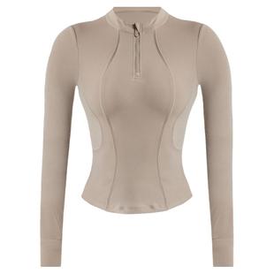 张静初同款健身服女FILTERED长袖瑜伽跑步拳击短紧身拉链运动上衣