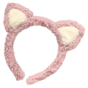 毛绒猫耳朵洗漱洗脸发箍女可爱头套化妆网红头箍发捆发卡发带头饰