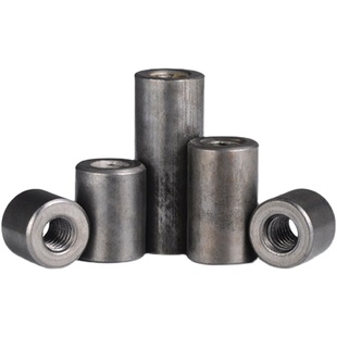 圆形铁本色加长圆螺母通孔内螺纹圆柱焊接国标螺柱锁紧m4m5m8-m16