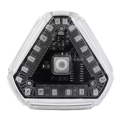 电动车摩托车震动发光防追尾红蓝爆闪灯免接线震动警示刹车灯改装