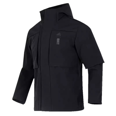 阿迪达斯保暖休闲连帽夹克