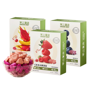 不二宝贝维C益生菌水果溶豆草莓蔓越莓水果混合口味零食冻干零食