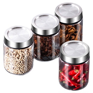 厨房香料收纳盒调味罐干调料酱料密封罐套装辣椒罐家用调料分装瓶