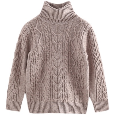 100%澳毛中大童高领羊毛衫