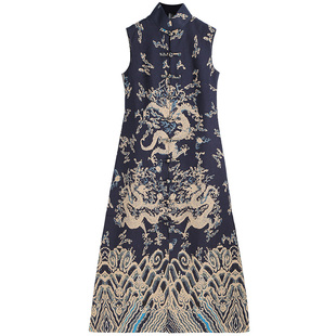 杨丽萍官方原创设计雀云裳民族风新中式龙年棉麻旗袍连衣裙夏秋