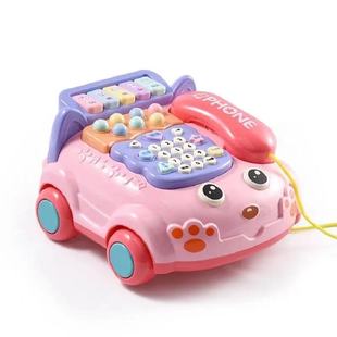 儿童电话机仿真座机玩具婴儿早教益智多功能音乐电子琴男女孩唱歌