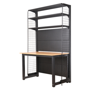 贫穷美学五金货架少女书桌书架组合租房洞洞板架子落地收纳置物架