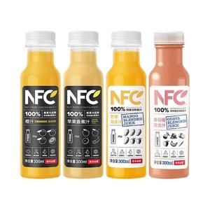农夫山泉NFC100%纯果汁橙汁芒果汁番石榴汁饮品300ml 多口味组合