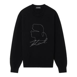 KARL LAGERFELD【100%绵羊毛】长袖套头衫2026年春新品老佛爷男装