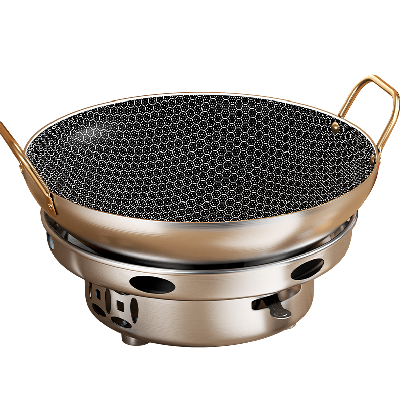 酒精炉小火锅干锅锅具炉子家用饭店专用锅锅仔一套商用不锈钢底座