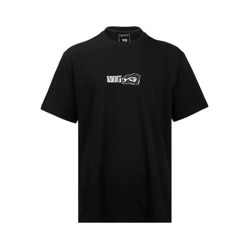 Y-3字母logo全棉短袖T恤男女