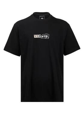 Y-3字母logo全棉短袖T恤男女