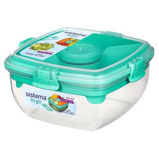 sistema 新西兰进口汉堡吐司午餐环保饭盒便当点心盒餐食品保鲜盒