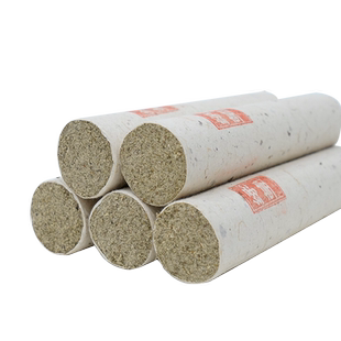 陈年手工石磨雷火灸桑皮纸纯艾条陈年艾绒正品大号加粗艾草艾灸柱