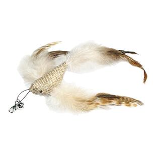 Zayn咱吖丨小鸟逗猫棒替换头 狐狸毛羽毛带铃铛物料足猫丰荣玩具