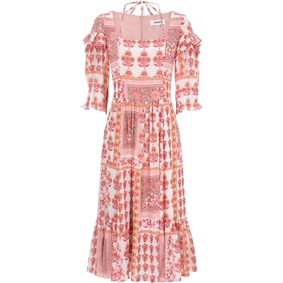 BORAAKSU法式复古印花连衣裙