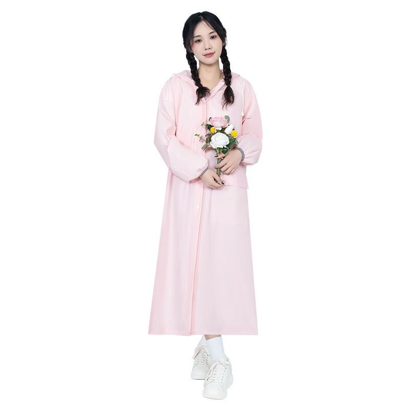 正雨加厚女款单人连体电动车雨衣