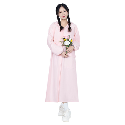 正雨加厚女款单人连体电动车雨衣