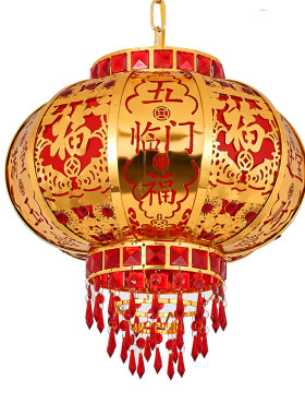 新款乔迁新居入户结婚大门口阳台过年招财进宝走马福字旋转红灯笼