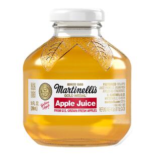 百分百纯苹果汁Martinelli's马添利NFC苹果汁鲜榨饮料宝宝瓶296ml